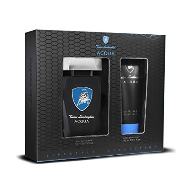 Lamborghini Acqua Gift Set 75ml EDT + 100ml Aftershave Balm