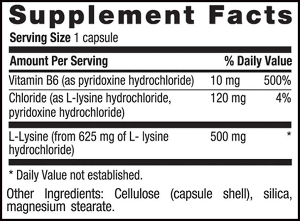 Country Life L-Lysine Caps 500 mg With B-6