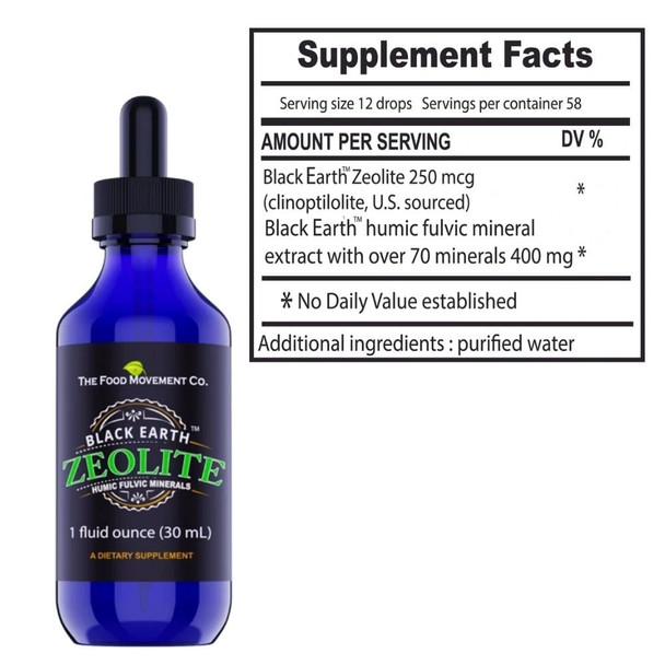 The Food Movement Black Earth Zeolite 1oz