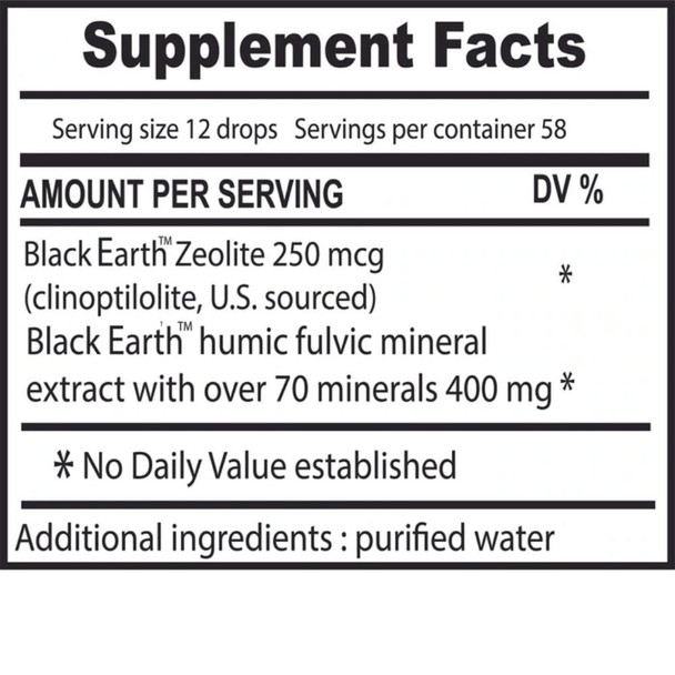 The Food Movement Black Earth Zeolite 1oz