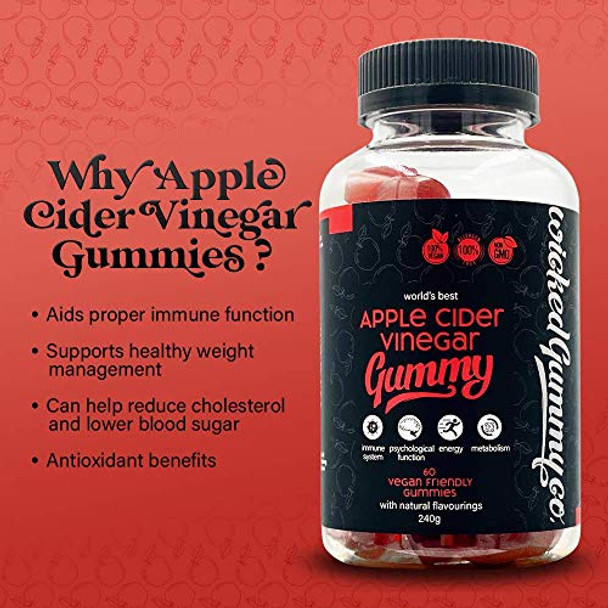 Wicked Gummy Co . Apple Cider Vinegar Gummy Vitamins 60 Gummies
