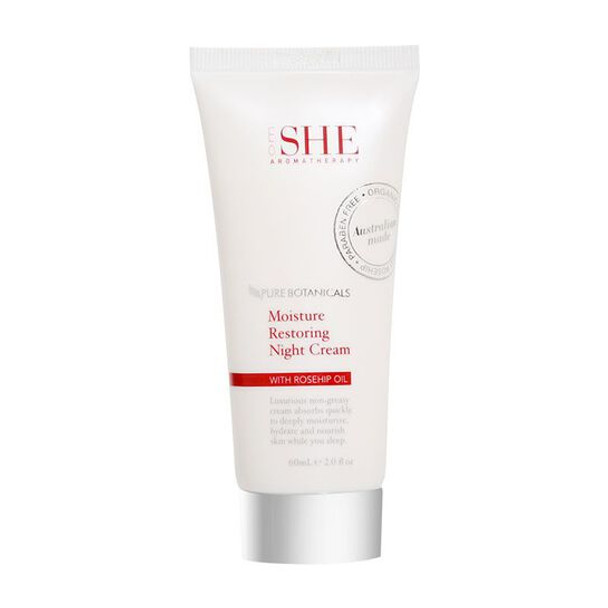 Om She Aromatherapy Pure Botanicals Moisture Restoring Night Cream 60ml
