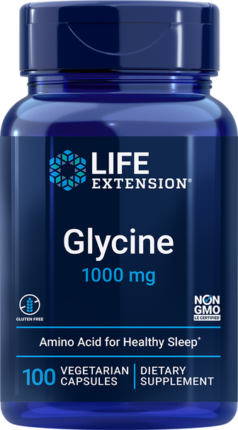 Life Extension Glycine Caps 1000 mg Capsules, 100-Count