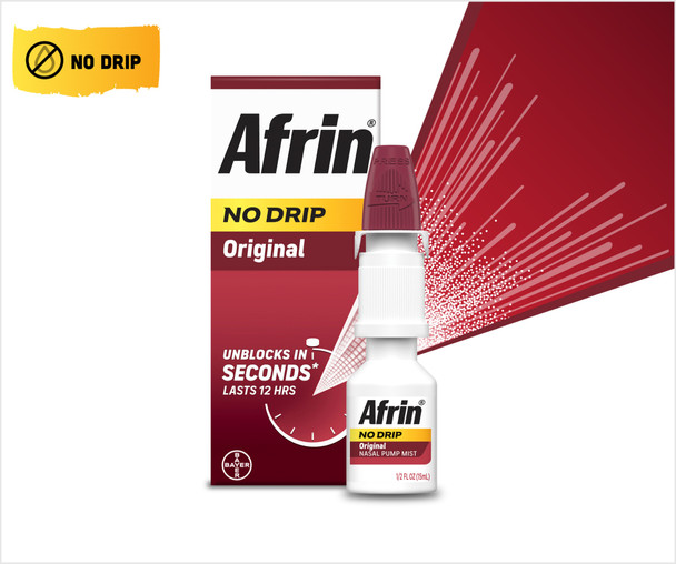 Afrin No Drip Pump Mist Original 0.5 Oz By Afrin