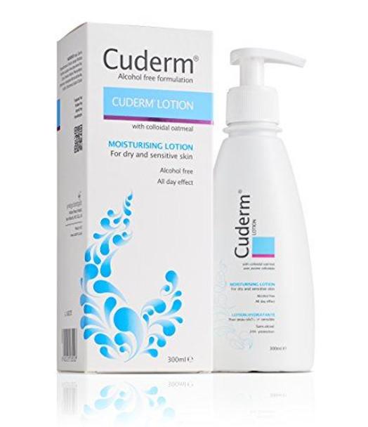 Cuderm Lotion 300ml (Alcohol Free) [Suitable for Dry Skin and Eczema] Colloidal Oatmeal - Hypoallergenic - Vegan Certified - Fragrance Free - Paraben Free - SLS Free - Cruelty Free - Skincare