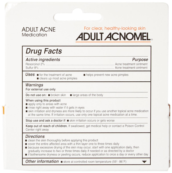 Adult Acnomel Acne Medication Cream 1.3 oz By Adult Acnomel