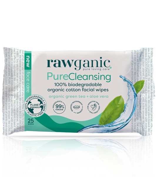 Rawganic Facial Cleansing Wipes 200g