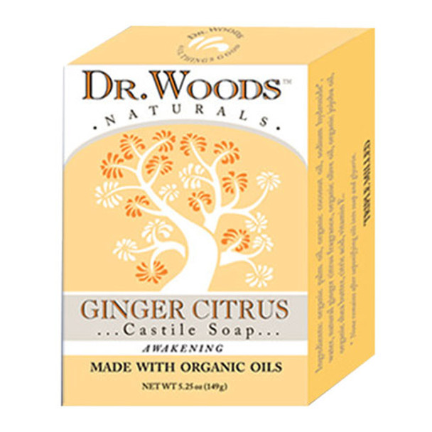 Castile Bar Soap Ginger Citrus, 5.25 Oz By Dr.Woods Products