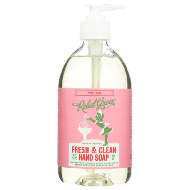 Fresh & Clean Hand Soap Pink Lilac 16.9 Oz (Case of 4) By Rebel Green