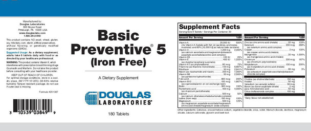 Douglas Laboratories Basic Preventive 5 Vegetarian