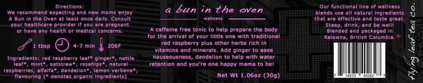 A BUN IN THE OVEN Tea 2 X 30g - to Provide Essential Nutrients and Prepare the Body for the Big Day with Red Raspberry, Ginger and Nettles