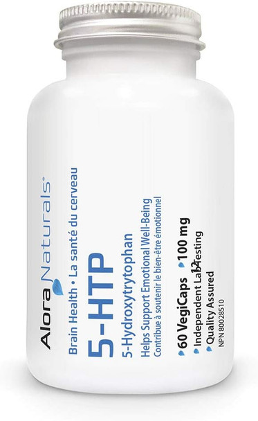 Alora Naturals - 5-HTP (5-Hydroxytryptophan) - Helps Support Emotional Well-Being, Raises Serotonin Levels - (60 Vegetarian Capsules)