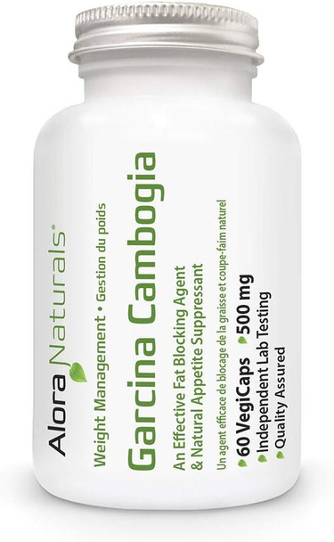 Alora Naturals - Garcina Cambogia 500 mg - Effective Fat Blocking Agent, Appetite Suppressant, Increases Serotonin Levels, Accelerates Metabolism - (60 Vegetarian Capsules)