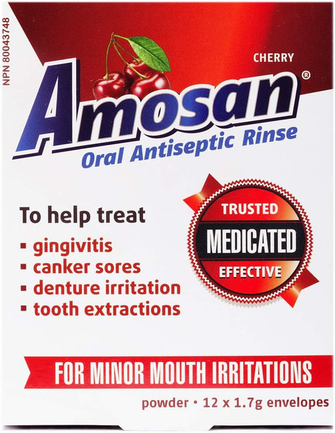 Amosan Oral Antiseptic Rinse - Cherry