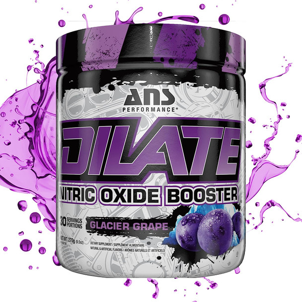 ANS Performance Dilate Pump PreWorkout Powder - Dietary Supplement - Maximizes Muscle Growth, Strength Performance - No Stims, Beta-Alanine, Creatine - 30 Servings