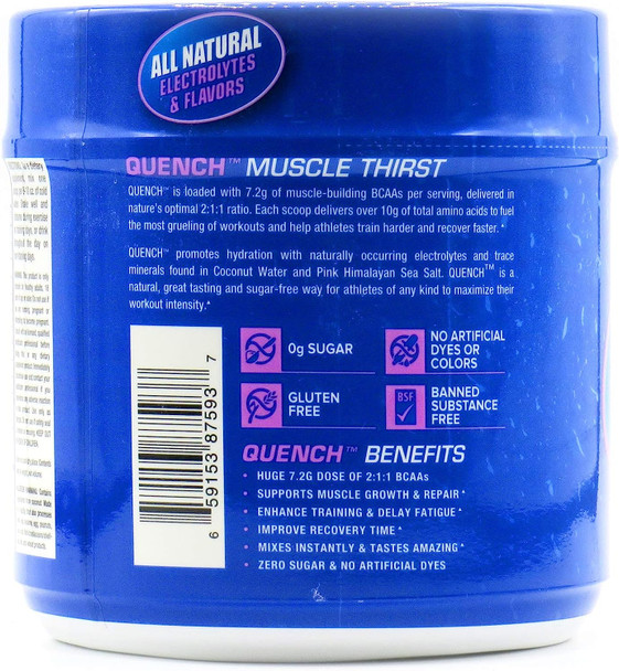 ANS Performance Quench BCAA (30 Servings, 13.2 oz) (Blue Bombsicle)