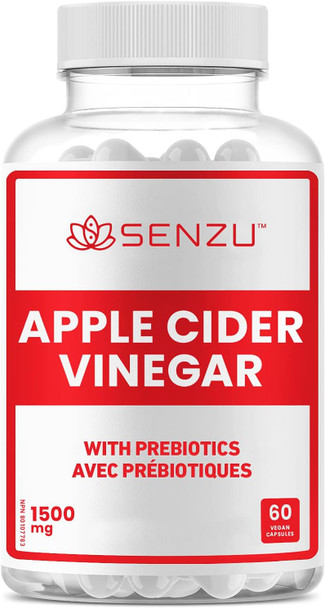 Apple Cider Vinegar Capsules with Prebiotics (1500 mg) - Antioxidant, Digestion, Fiber Supplement | Made in Canada Apple Cider Vinegar Capsules with Prebiotics (1500 mg) - Antioxidant, Digestion, Fiber Supplement | Made in Canada