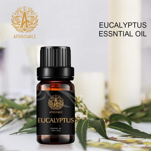 Aromatherapy Essential Oils, Eucalyptus Aromatherapy Essential Oils (0.33 oz - 10ml), 100% Pure Essential Oils Eucalyptus Scent for Diffuser, Humidifier, Massage, Aromatherapy, Skin & Hair Care