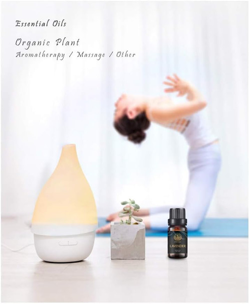 Aromatherapy Rosemary Essential Oil Set for Diffuser, 100% Pure Cedar Essential Oil Kit for Humidifier, 9x10ml Therapeutic Grade Essential Oils Set-Basil, Geranium, Grapefruit, Lemongrass, Orange Oil