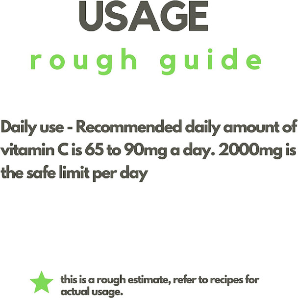 Ascorbic Acid (100g) By Elos Premium | Packaged In Canada| 100% All-Natural Pure Vitamin C| Non-GMO, Vegan, Gluten Free, and Keto | | Food Grade Powder Supports Immune System, Skin Repair, Metabolism & More