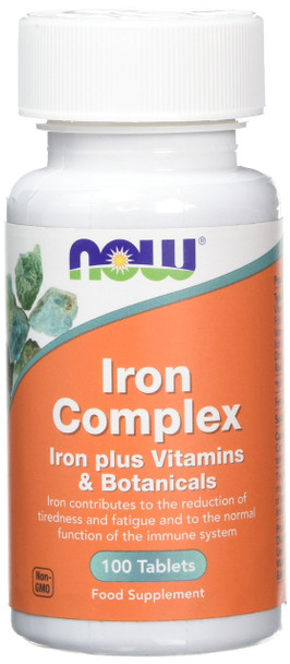 Now Foods Iron Complex Tablets, Pack Of 100
