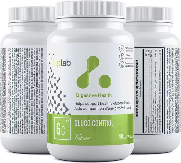 ATP LAB | Gluco Control 90 caps | For the optimal balance of blood glucose and blood lipids. A herbal/nutrient formulation designed to help optimize all aspects of glucose metabolization, absorption, and utilization.