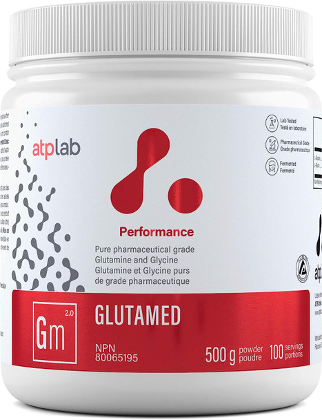 ATP LAB | Glutamed 500g | Pure Pharmaceutical-grade Glutamine and Glycine. The best combination of glutamine and glycine.
