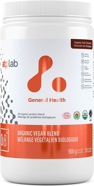 ATP LAB | Organic Vegan Blend 900g | Energize your life with an all organic plant-based protein blend to improve general health.