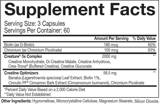 Beast Sports Nutrition Creature Capsules, 180 Count