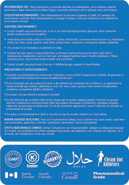 BOOM SPORTZ - CAFFEINE - 100% Pure  200 mg  500 Tablets/Servings