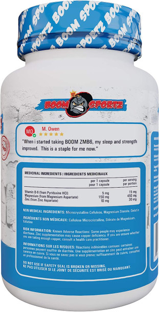 BOOM SPORTZ - ZMB6-100% Pure - Maximum Strength + Absorption  240 Count  80 Servings