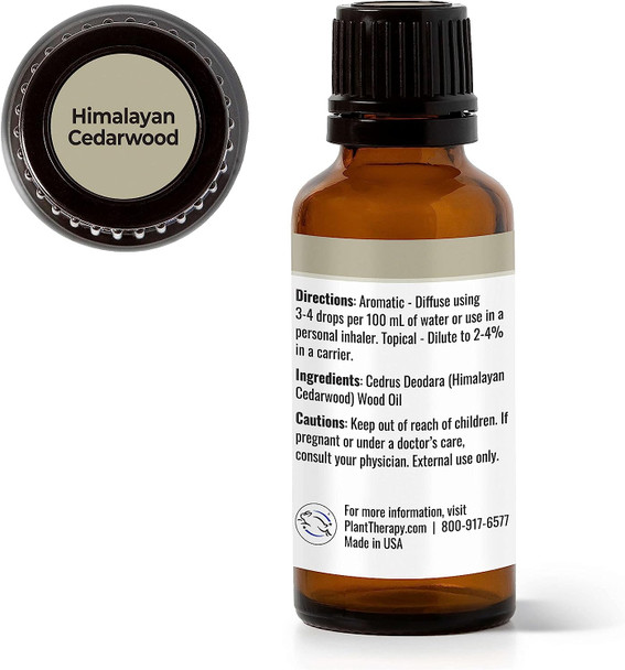 Cedarwood Essential Oil. 30 ml (1 oz). 100% Pure, Undiluted, Therapeutic Grade.