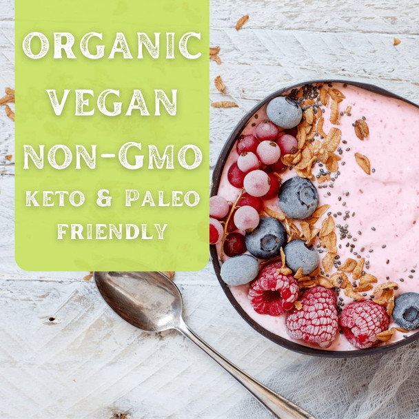 Certified Organic Raw Black Chia Seeds 1lb (16 Ounce) Non-GMO, Nutrient-Dense Seeds for Salads, Yogurt & Smoothies, Vegan, Gluten-Free, Keto & Paleo Friendly