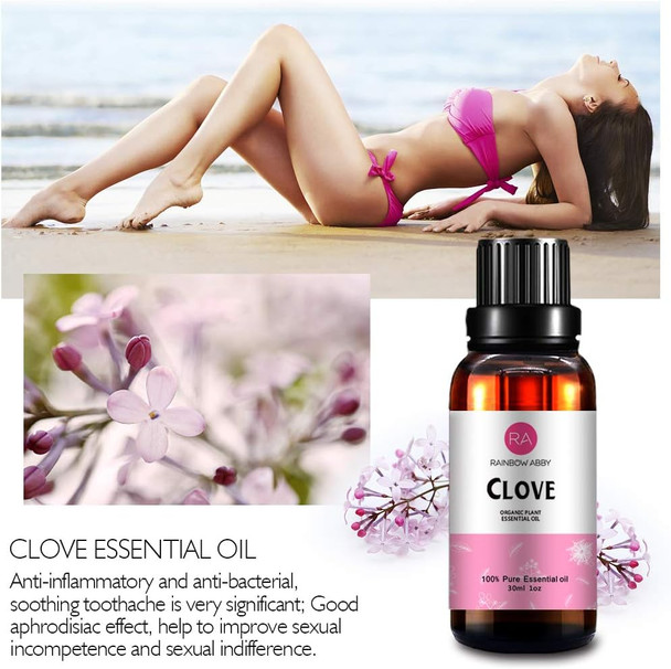 Clove Essential Oil 30ml (1oz) - 100% Pure Therapeutic Grade for Aromatherapy Diffuser, Massage, Skin Care