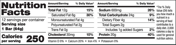 Elite Labs USA True Protein bar, triple Chocolate, 12 Bars, 768 gram