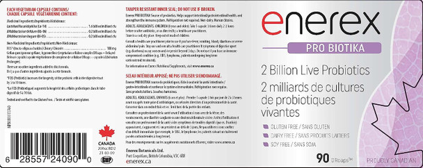 ENEREX Pro Biotika - 2 Billion Live Probiotics, 90 DRcaps