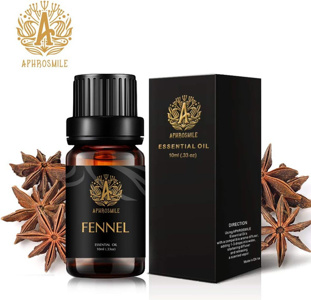Fennel Aromatherapy Essential Oil, 100% Pure Fennel Scent Essential Oil for Diffusers, Humidifier, Therapeutic Grade Aromatherapy Fennel Scent Essential Oil Fragrance for Massage Home 0.33oz-10ml