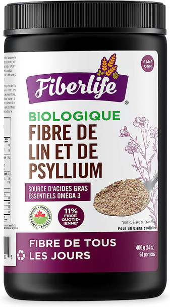 Fiberlife Organic Psyllium Flax Fiber, 400gm