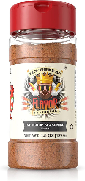 Flavor God Gluten Free Zero Calories Seasoning - Great for Meal Prep, Diet (Ketchup Seasonings) 127 gram