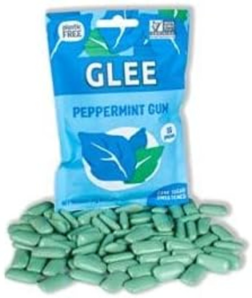 Glee Gum Peppermint Natural Chewing Gum Pouch (55 Pieces), 77 Grams