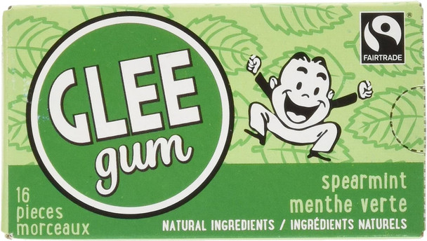 Glee Gum Spearmint Natural Chewing Gum, 12 Count, Spearmint, 240 Grams