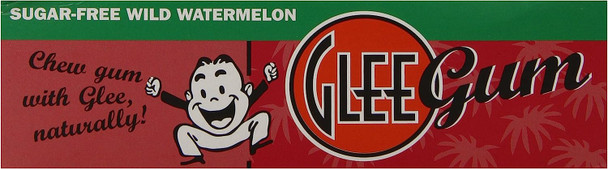 Glee Gum Sugar-Free Wild Watermelon Natural Chewing Gum, 12 Count, Wild Watermelon, 340 Grams