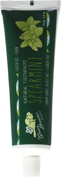 Green Beaver Company Spearmint Toothpaste, 75 Milliliters