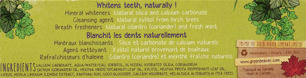 Green Beaver Fluoride free Cilantro Mint Natural Toothpaste 75ml