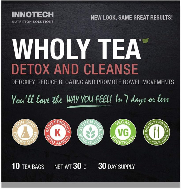 Innotech Nutrition Wholy Tea Detox & Cleanse - 10 Count (1 Month Supply)
