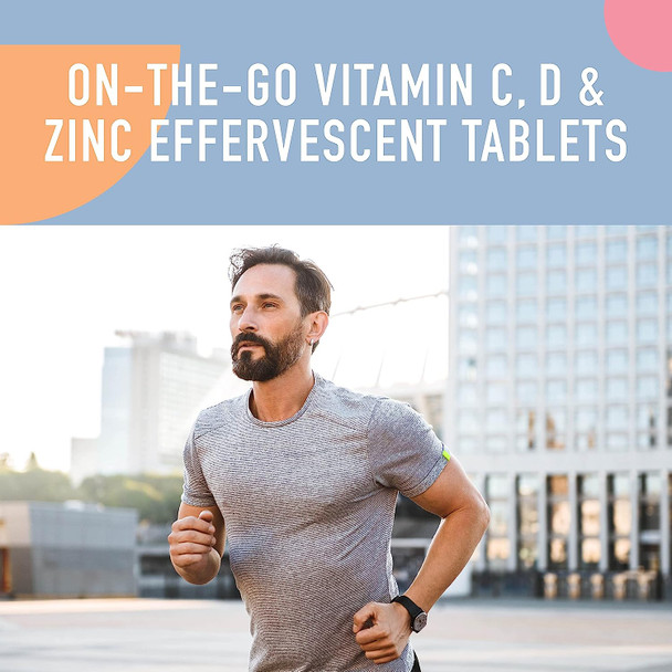 Instant C, D, Zinc Effervescent Tablets - Peach Flavour