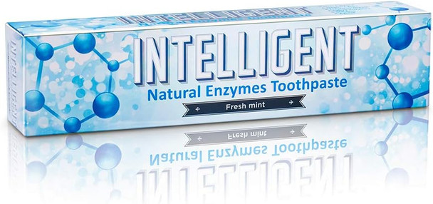 Intelligent Enzymatic Teeth Whitening Toothpaste (Best Natural Oral Care for Canker Sore and Dry Mouth) Sulfate-Free, Fluoride-Free, Unflavored, Mild Mint, 80 Gram