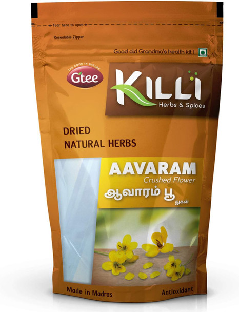KILLI Avarampoo | Tarwar | Aavaram | Senna auriculata | Tangedu Flower Crushed, 100g (Pack of 2)