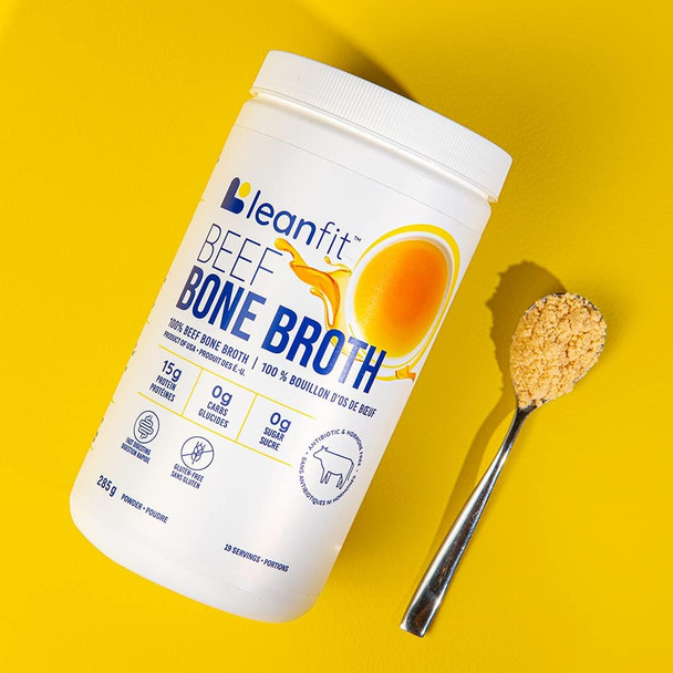 LEANFIT BEEF BONE BROTH, 15g Protein, 19 Servings, 285g Tub