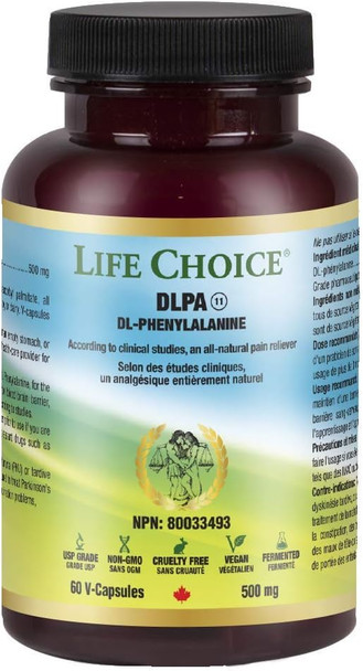 Life Choice DL-Phenylalanine 500 mg, 60 Caps